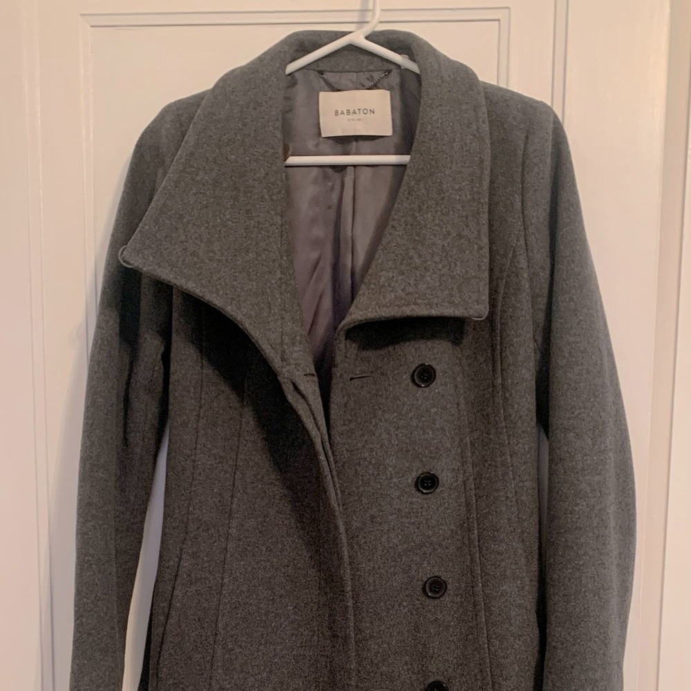 Grey Babaton coat, barely worn.
